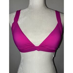O’Neill Bikini Swimsuit Top Small New Fuchsia Purple Pink SaltWater Solids